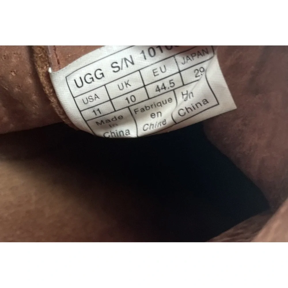 UGG Men's Brown Leather Chuka Ankle Boot 1010549‎ Size 11